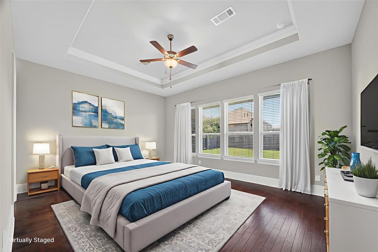 Bedroom, Interior, Wood Texture Flooring