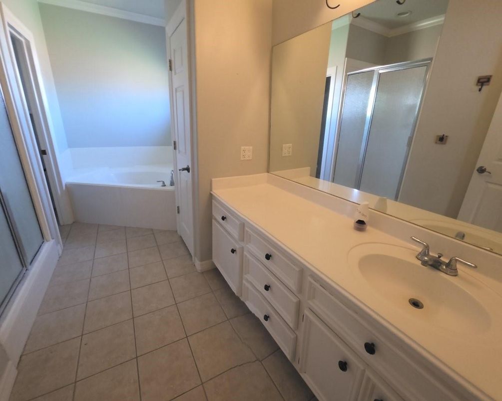 Bathroom, Dual Sink Vanities, Glass Shower, Interior