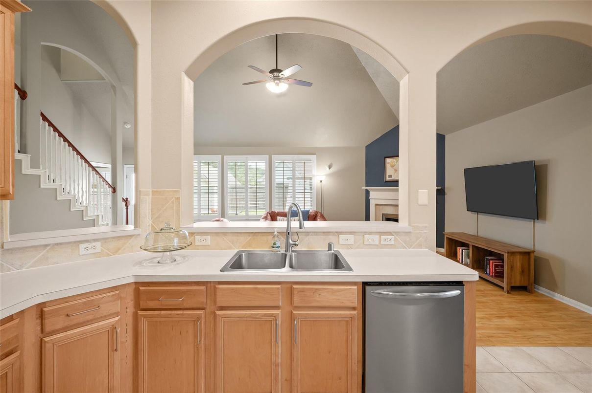 Interior, Kitchen, Wood Texture Flooring