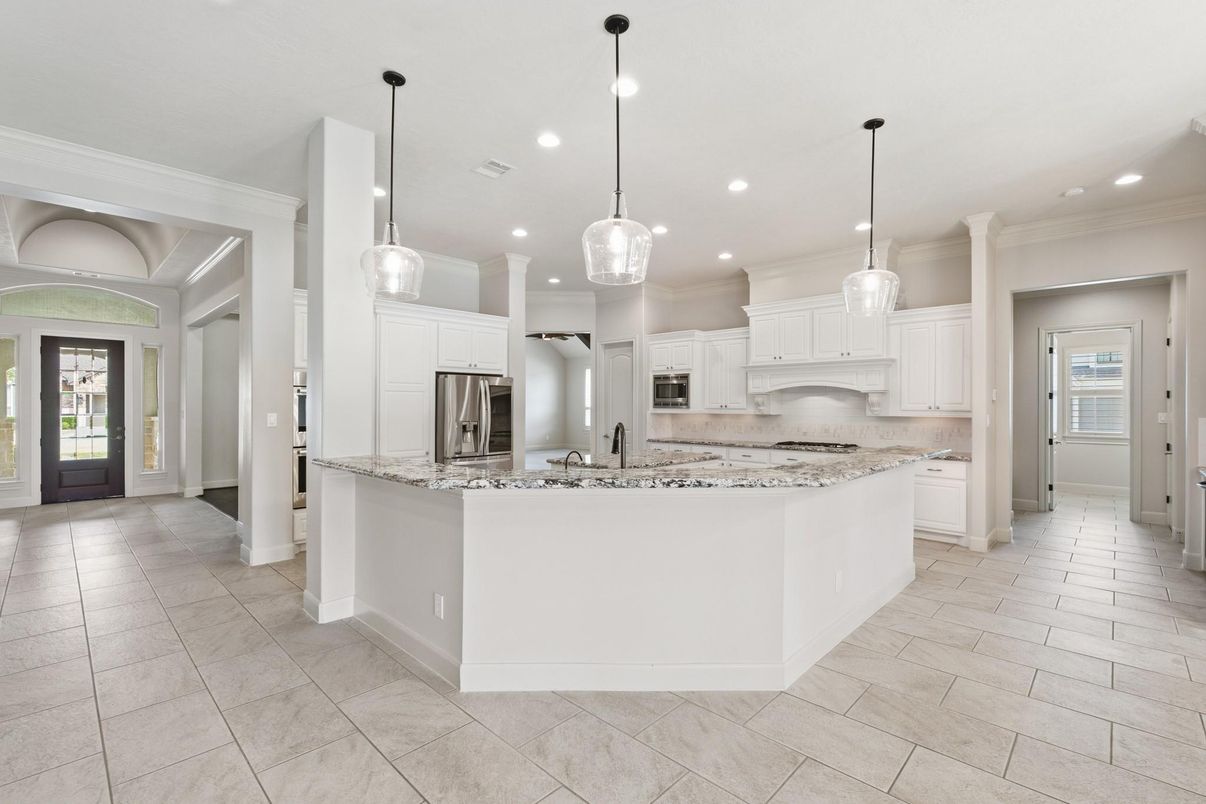 Interior, Kitchen, Pendant Lights, Recessed Lighting, Stainless Steel Appliances