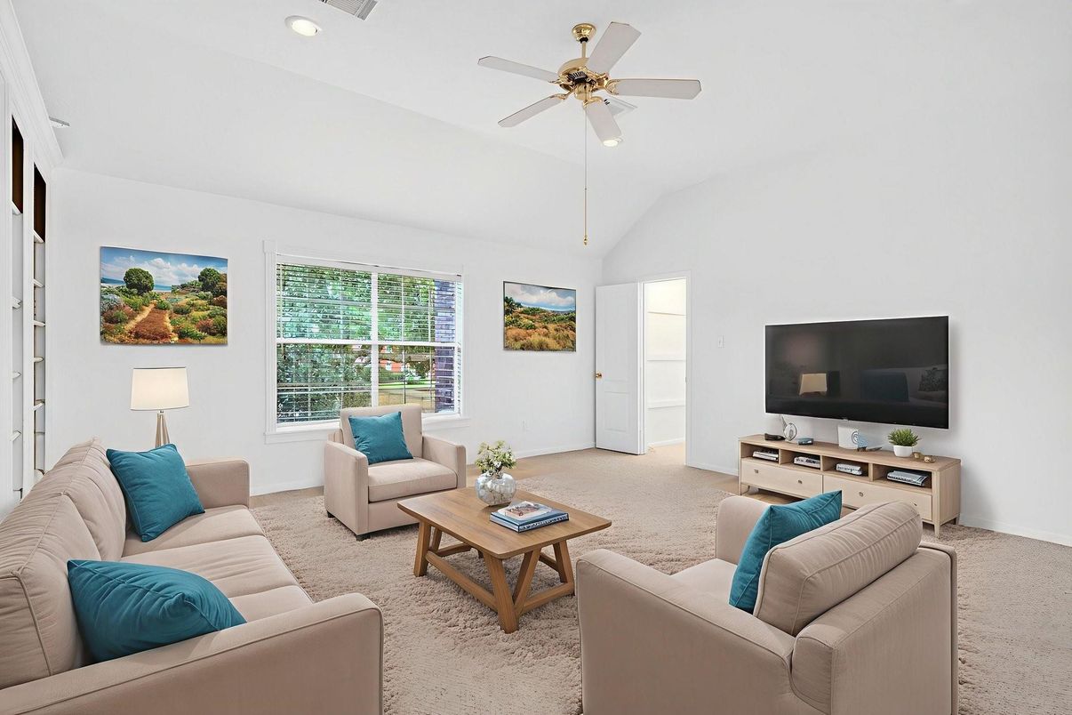 Interior, Living room, Recessed Lighting