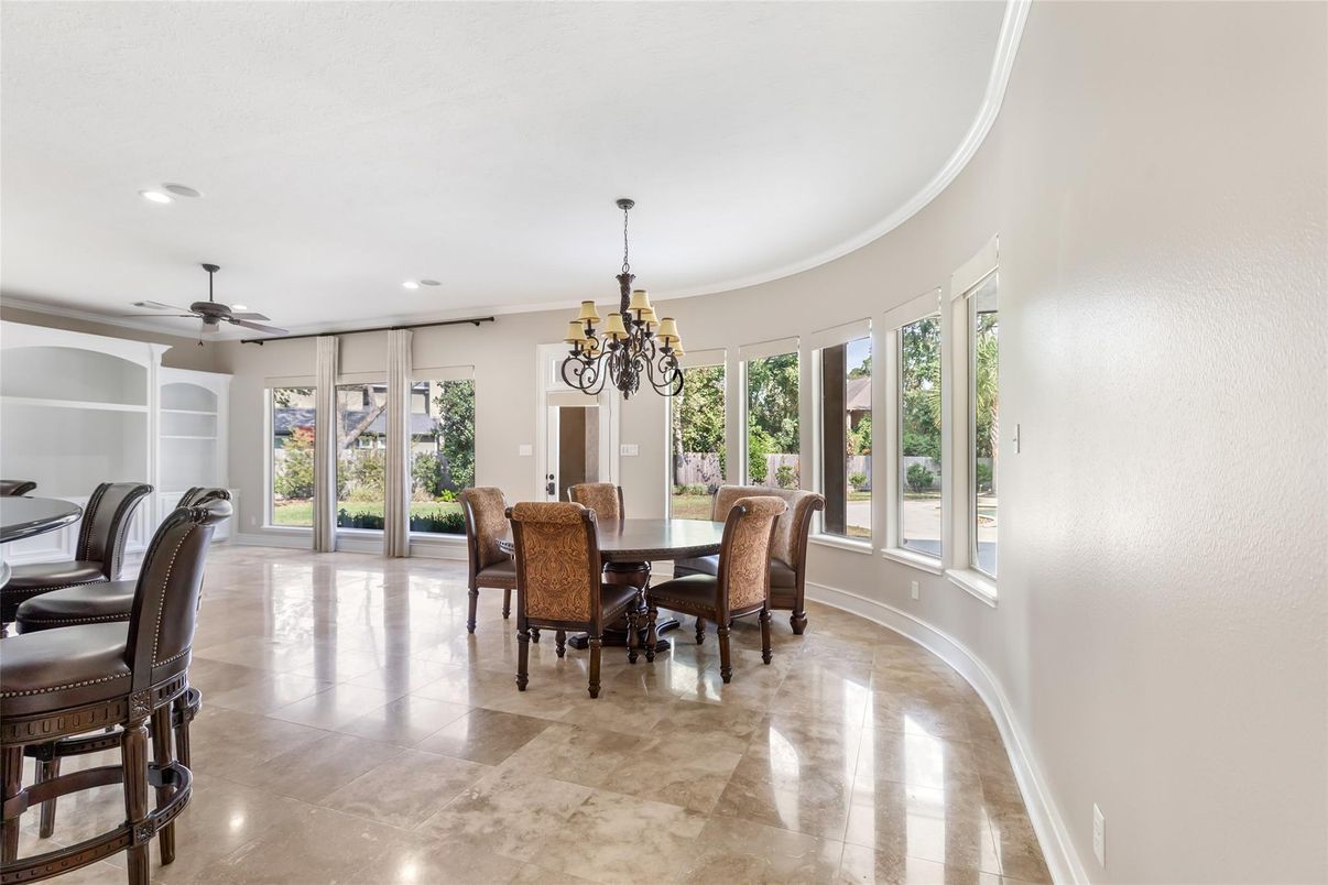 Chandelier, Dining room, Interior, Recessed Lighting