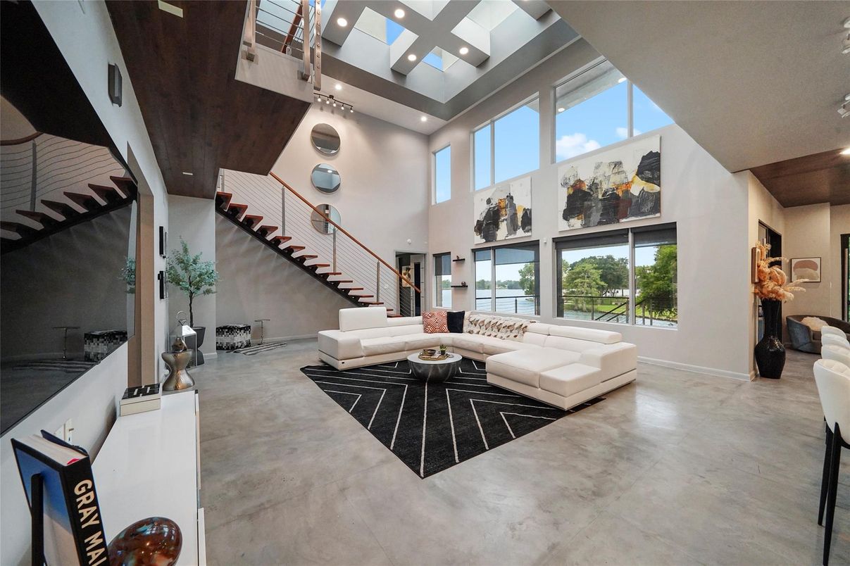 Interior, Living room, Recessed Lighting