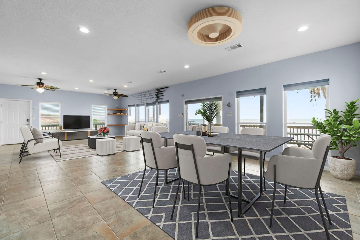 Dining room, Interior, Living room, Recessed Lighting