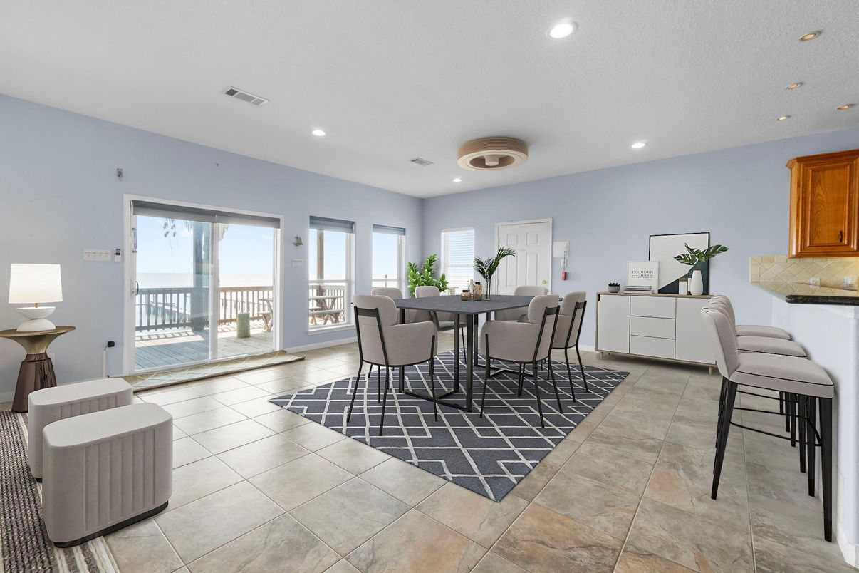 Dining room, Interior, Recessed Lighting