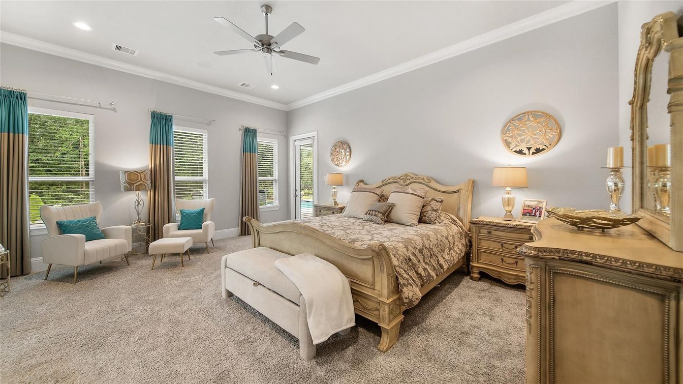 Bedroom, Interior, Recessed Lighting