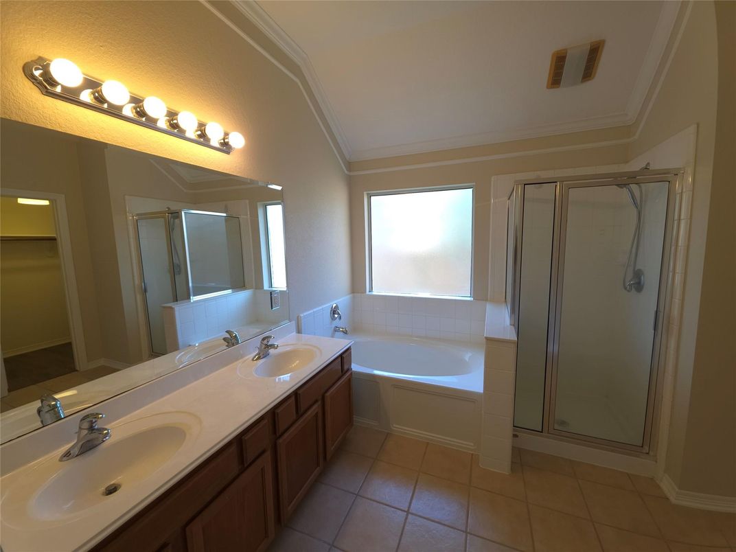 Bathroom, Dual Sink Vanities, Glass Shower, Interior