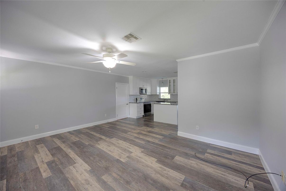 Empty room, Interior, Kitchen, Wood Texture Flooring