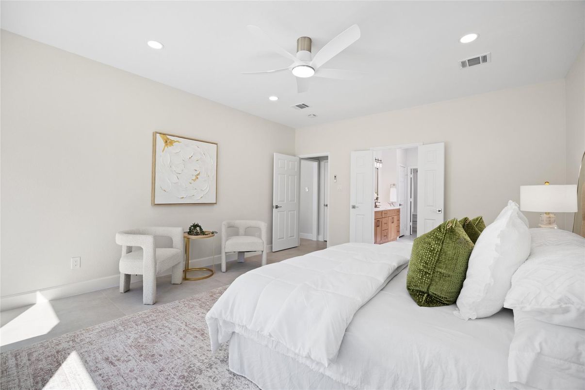 Bedroom, Interior, Recessed Lighting