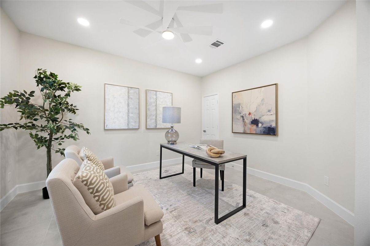 Home Office, Interior, Recessed Lighting