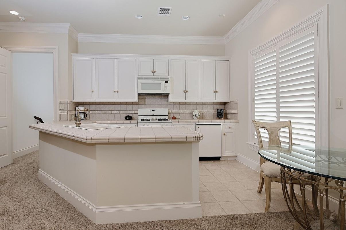 Interior, Kitchen, Recessed Lighting, Tile Countertops