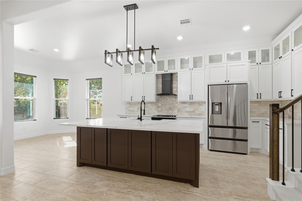 Interior, Kitchen, Pendant Lights, Recessed Lighting, Stainless Steel Appliances