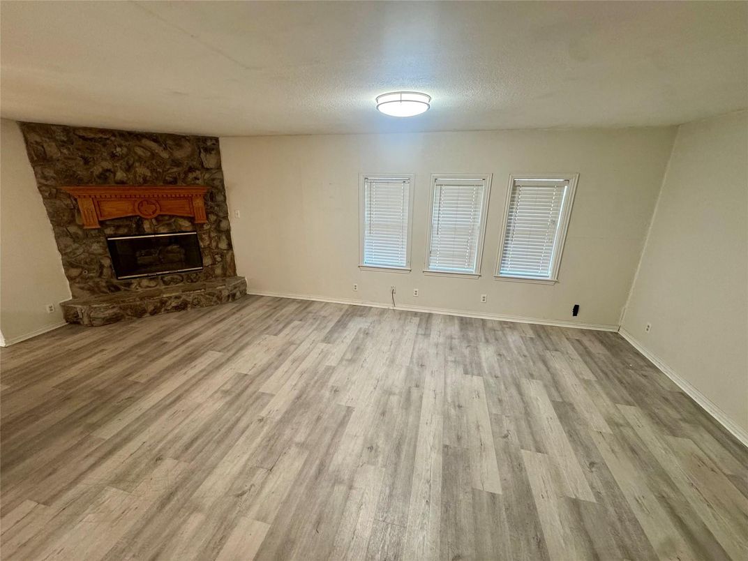 Empty room, Fireplace, Interior, Wood Texture Flooring