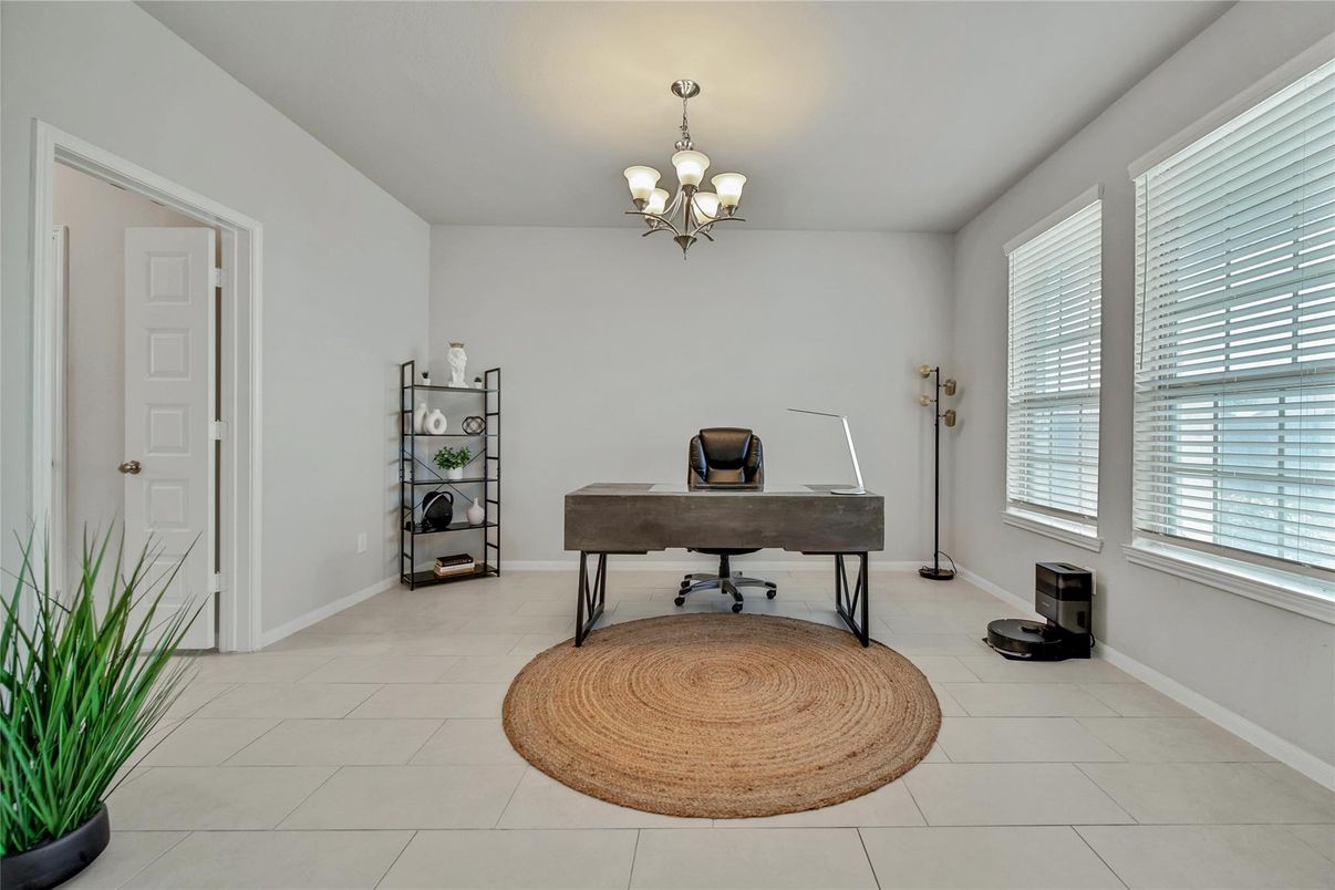 Chandelier, Home Office, Interior