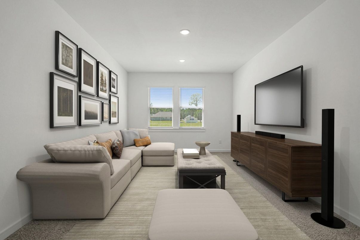 Interior, Living room, Recessed Lighting