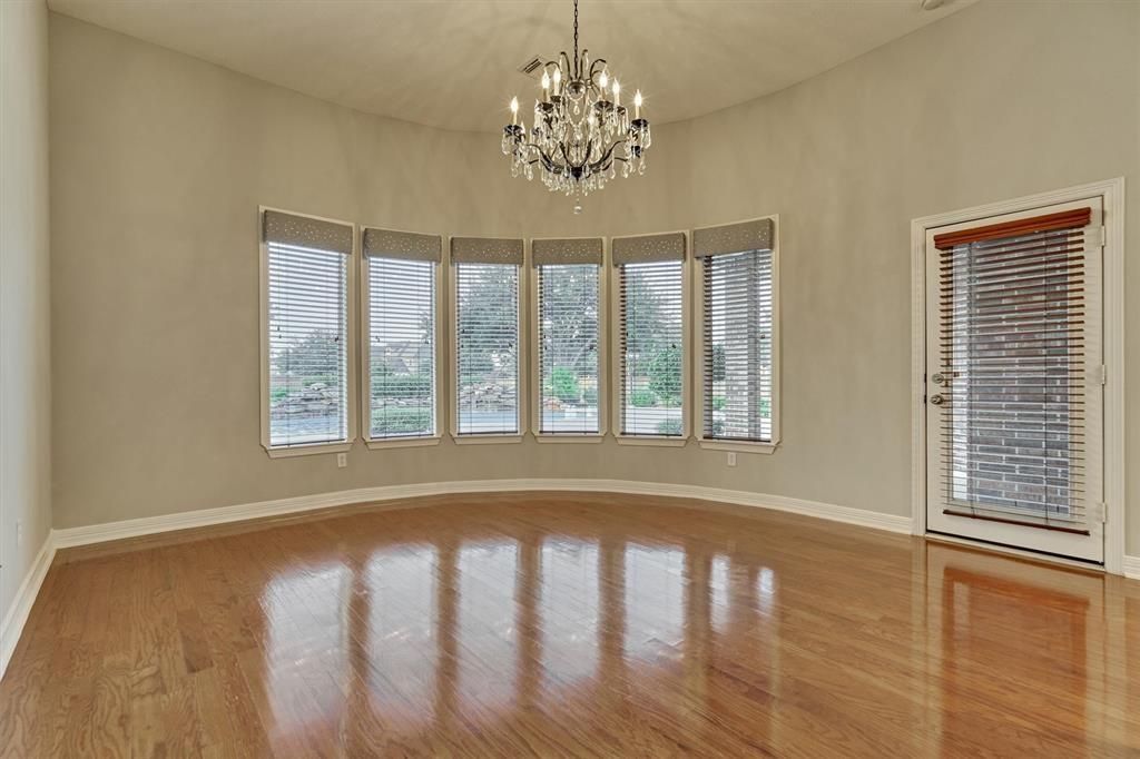 Chandelier, Empty room, Interior, Wood Texture Flooring