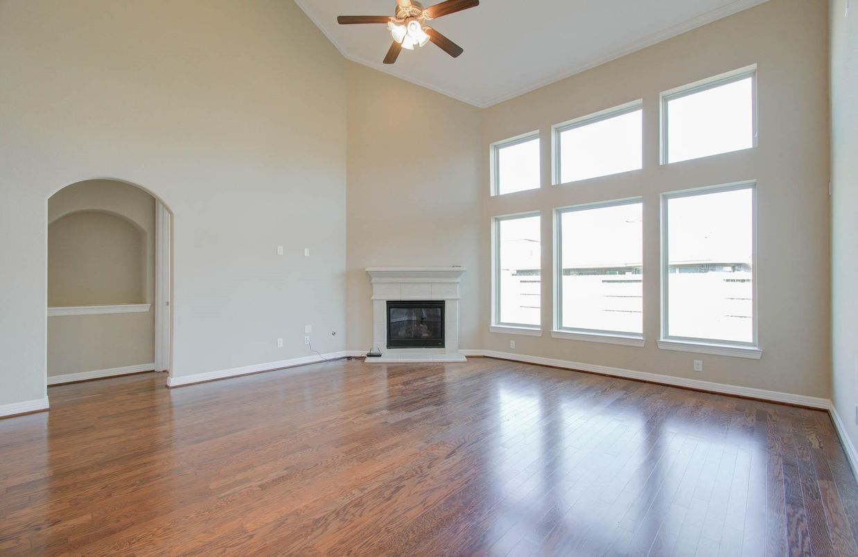 Empty room, Fireplace, Interior, Wood Texture Flooring