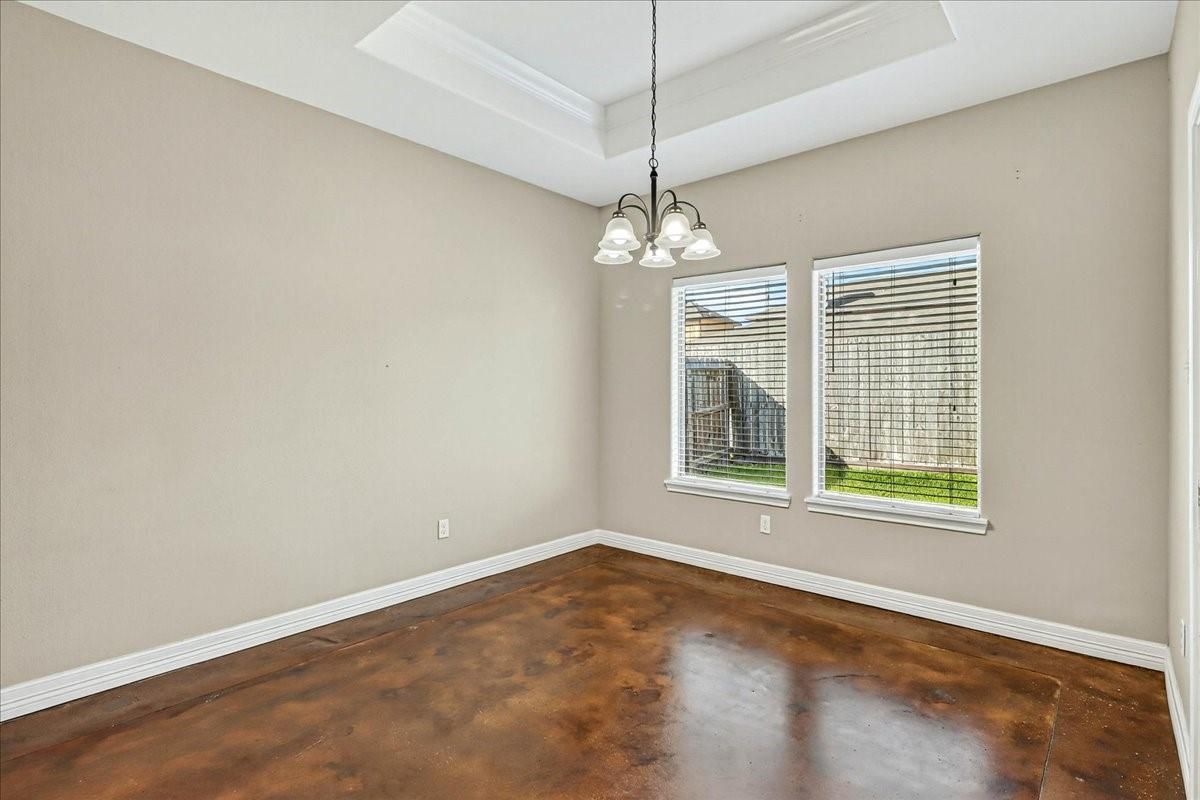 Chandelier, Empty room, Interior, Pendant Lights, Wood Texture Flooring