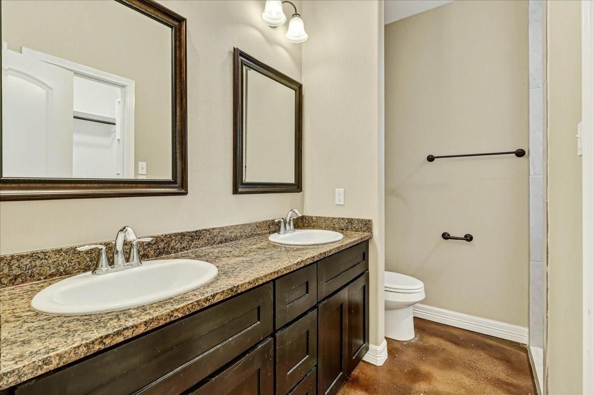 Bathroom, Dual Sink Vanities, Interior, Wood Texture Flooring