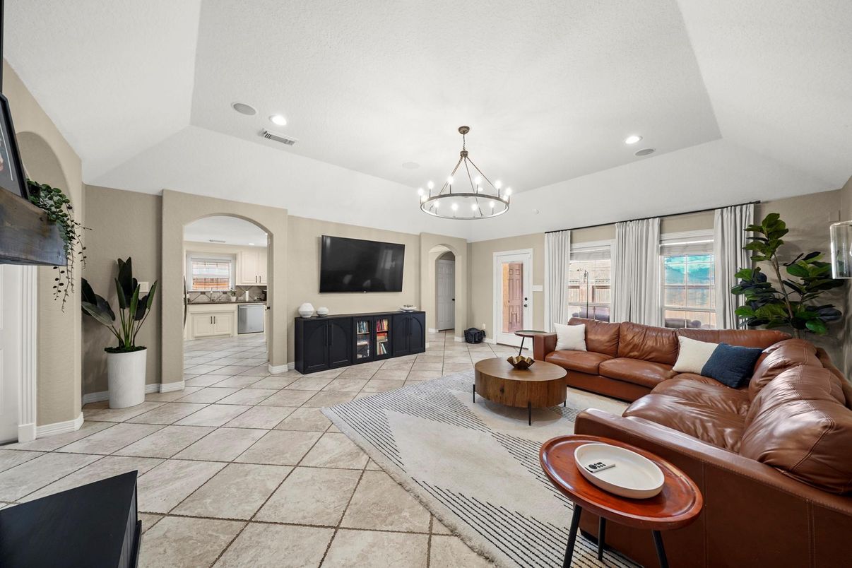Chandelier, Interior, Living room, Recessed Lighting
