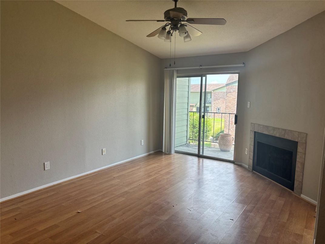 Empty room, Fireplace, Interior, Wood Texture Flooring