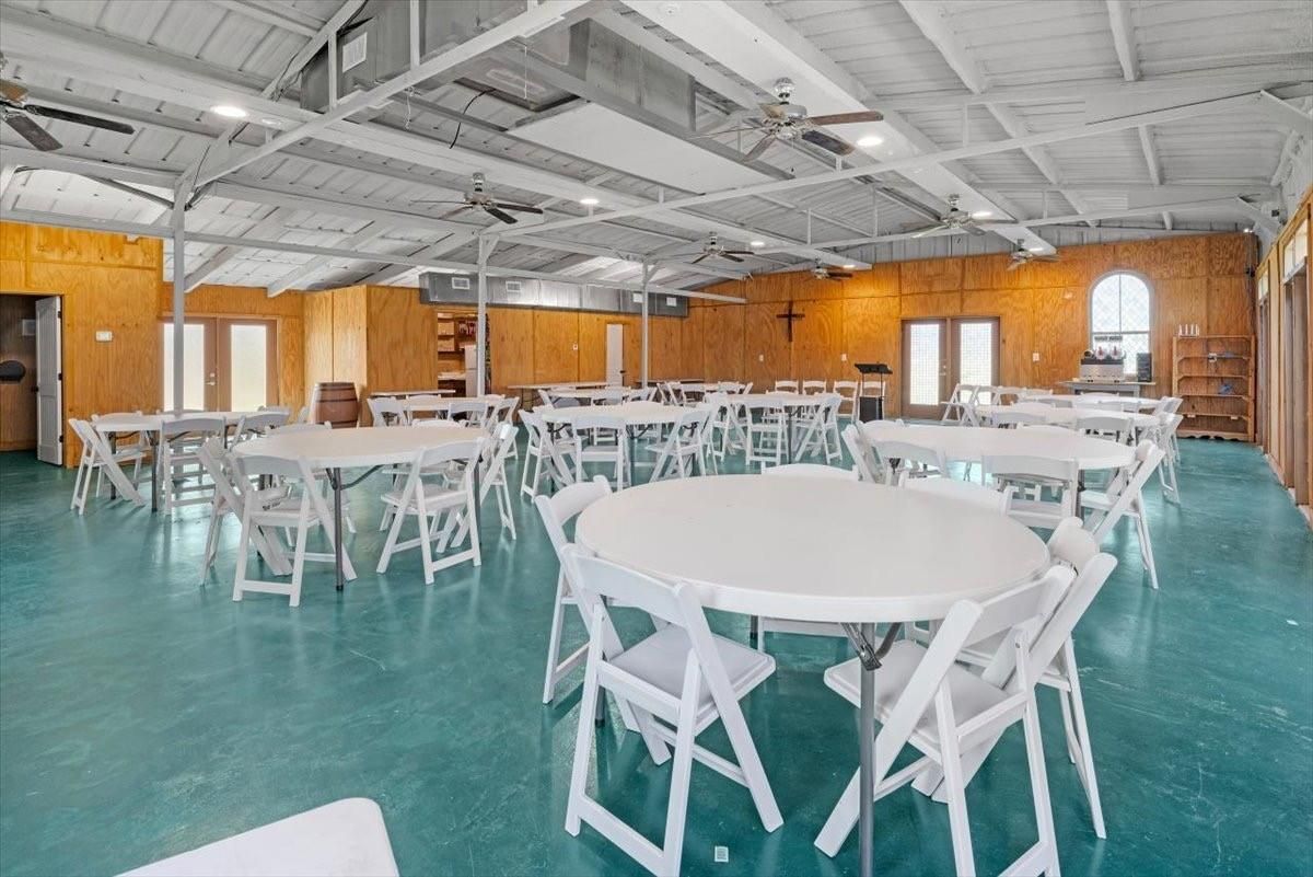 Dining room, Interior, Pool, Recessed Lighting, Wooden Walls