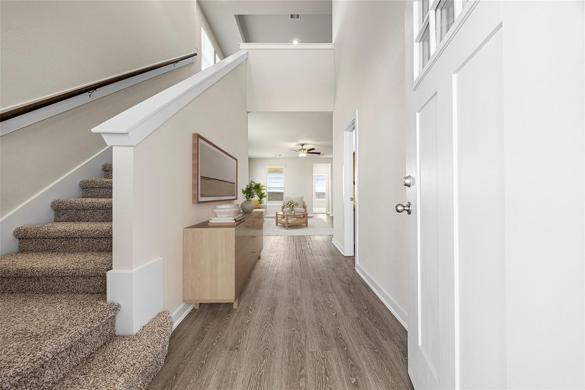 Interior, Recessed Lighting, Wood Texture Flooring