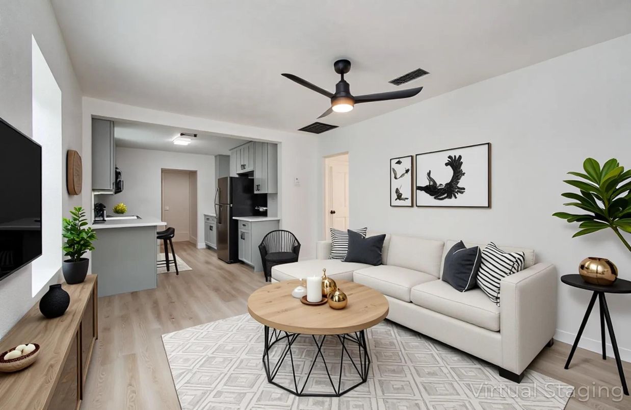 Interior, Kitchen, Living room, Wood Texture Flooring