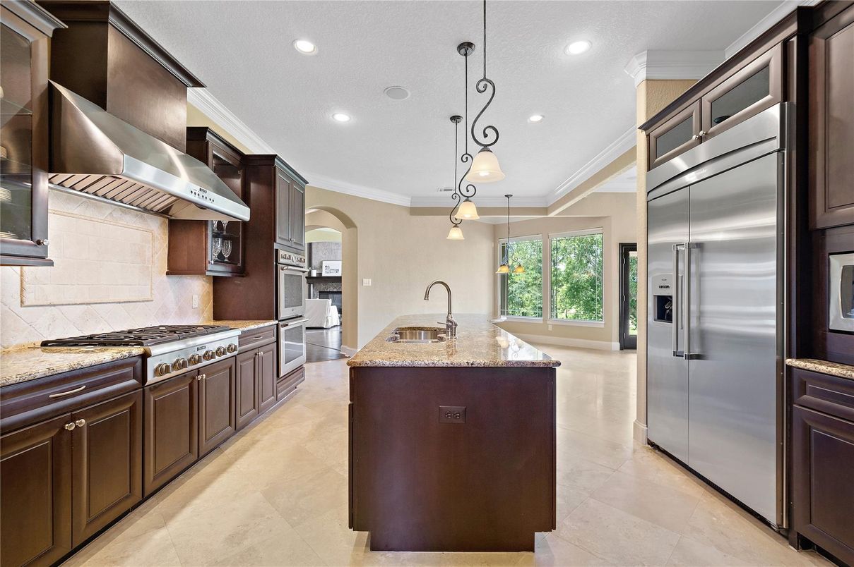 Interior, Kitchen, Pendant Lights, Recessed Lighting, Stainless Steel Appliances