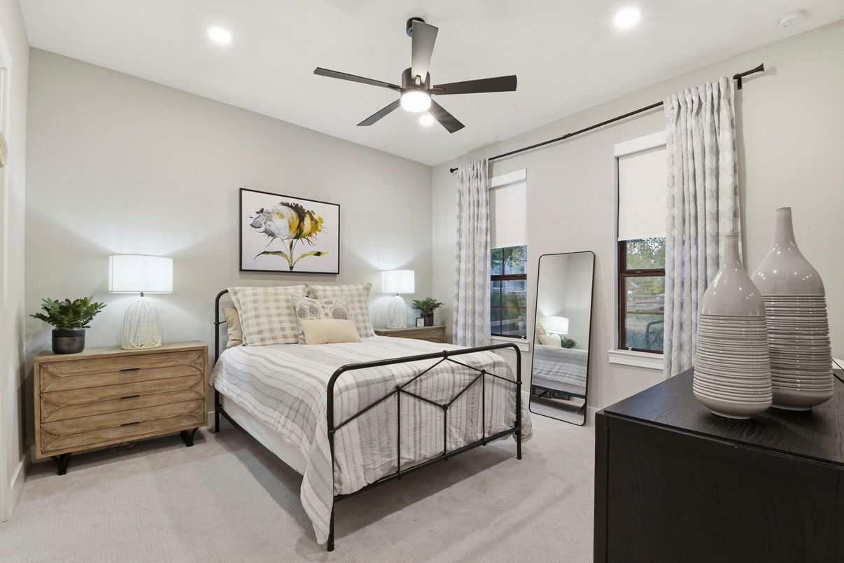 Bedroom, Interior, Recessed Lighting