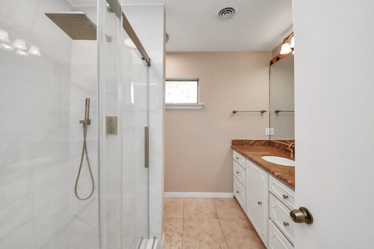 Bathroom, Dual Sink Vanities, Glass Shower, Interior