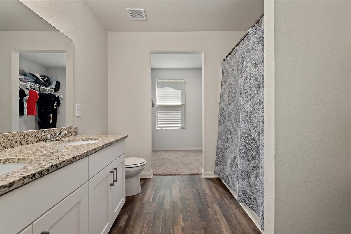 Bathroom, Interior, Wood Texture Flooring