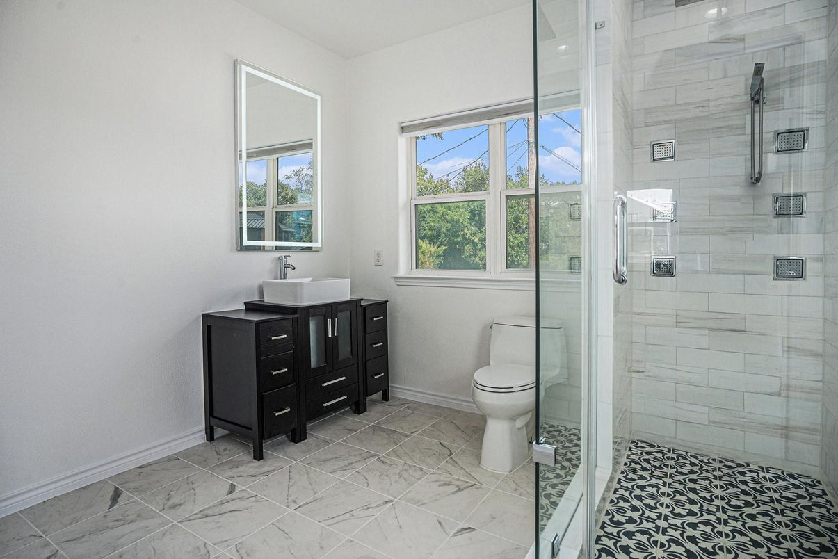 Bathroom, Glass Shower, Interior, Marble