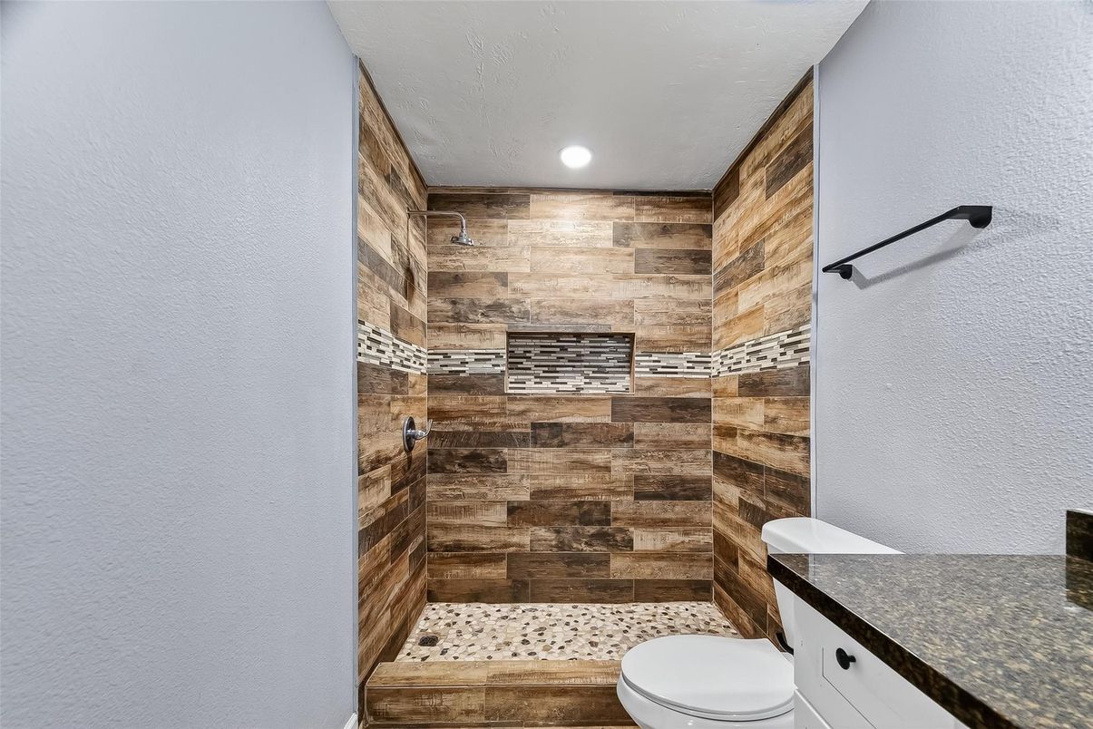 Bathroom, Interior, Recessed Lighting, Wooden Walls