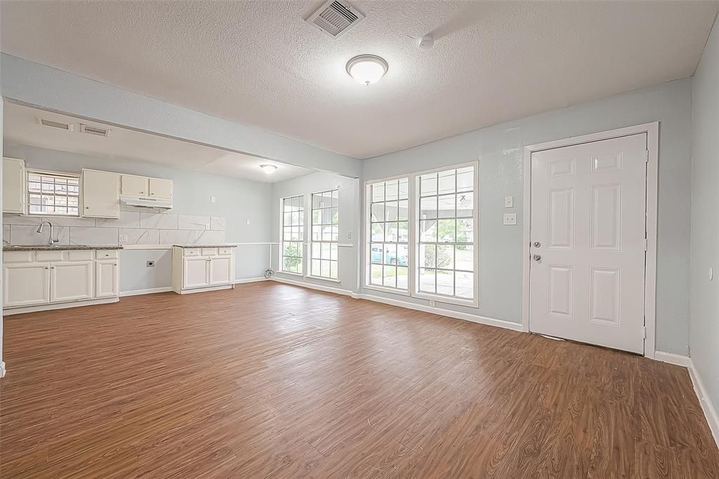 Empty room, Interior, Kitchen, Wood Texture Flooring