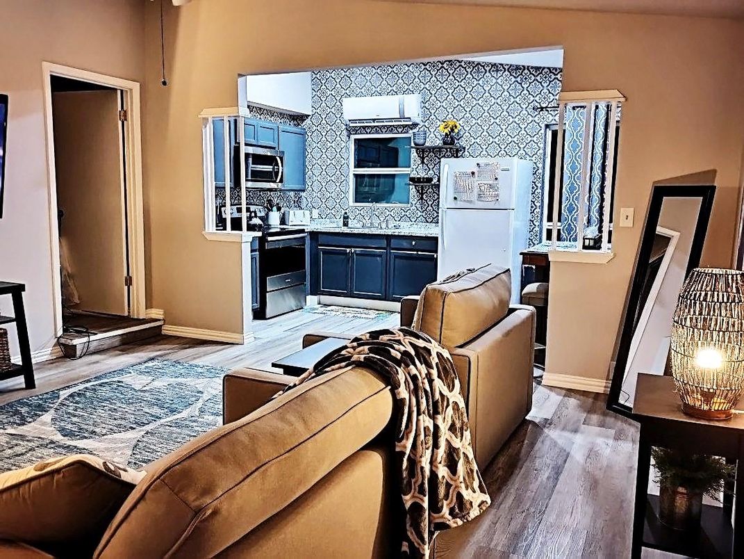 Interior, Kitchen, Living room, Wood Texture Flooring