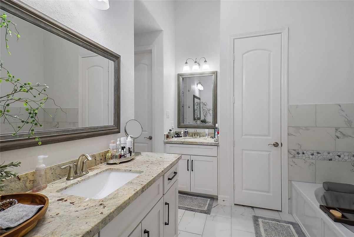 Bathroom, Dual Sink Vanities, Interior, Marble, Marble Walls
