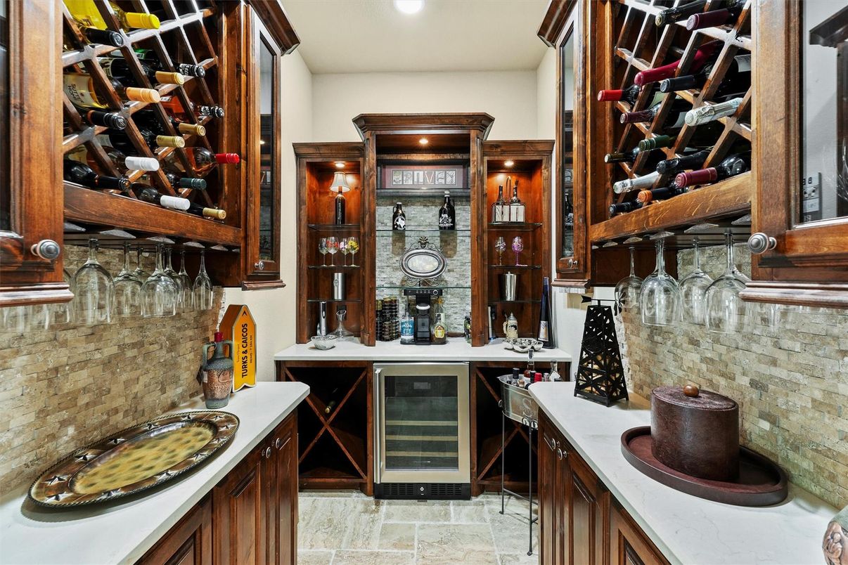 Interior, Recessed Lighting, Stone Walls, Wine Storage