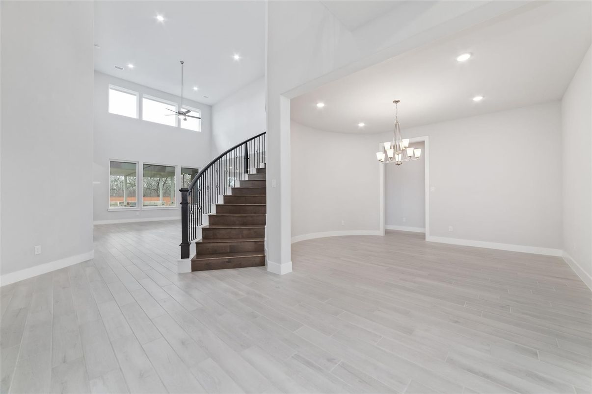 Chandelier, Interior, Pendant Lights, Recessed Lighting, Wood Texture Flooring