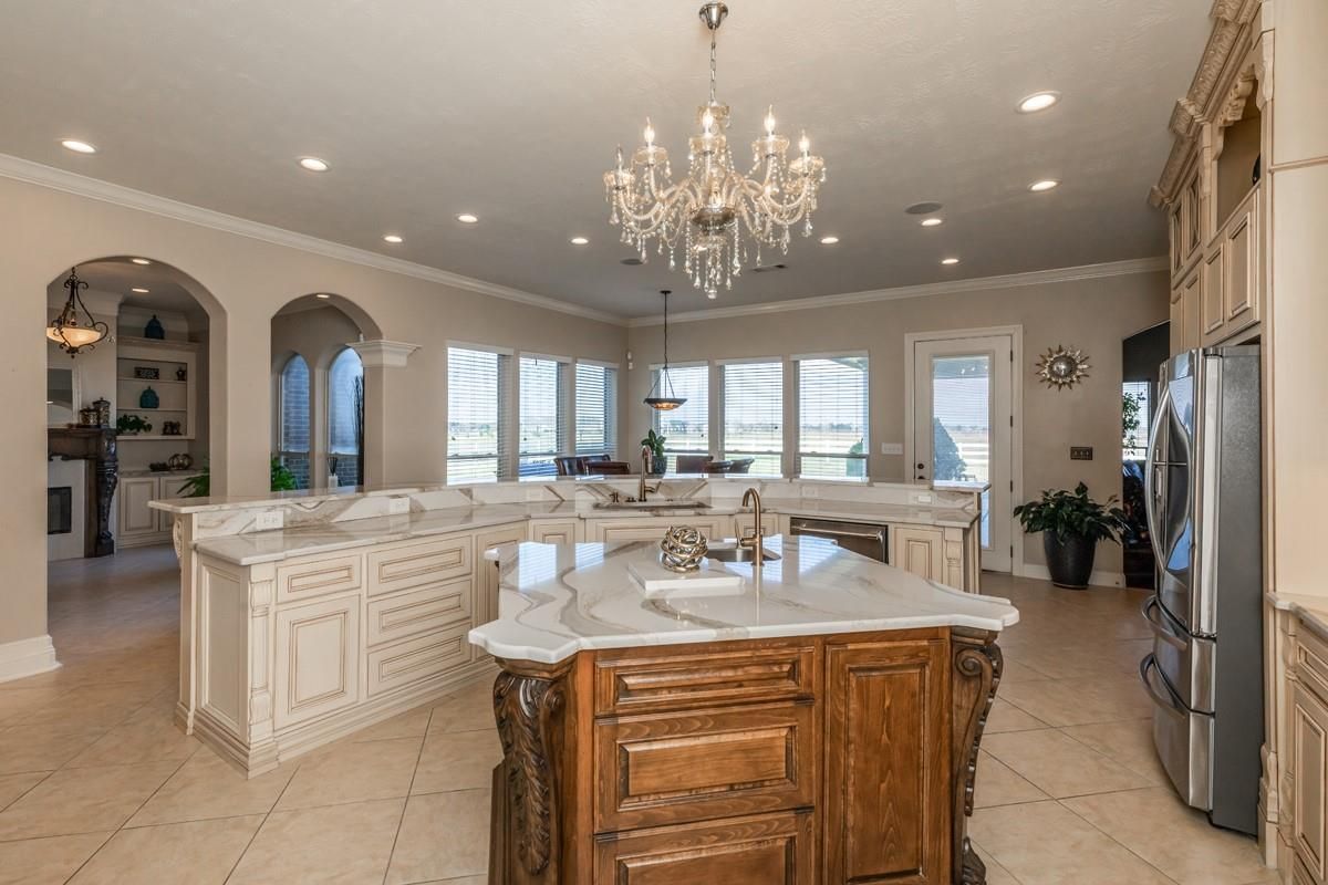 Chandelier, Interior, Kitchen, Recessed Lighting