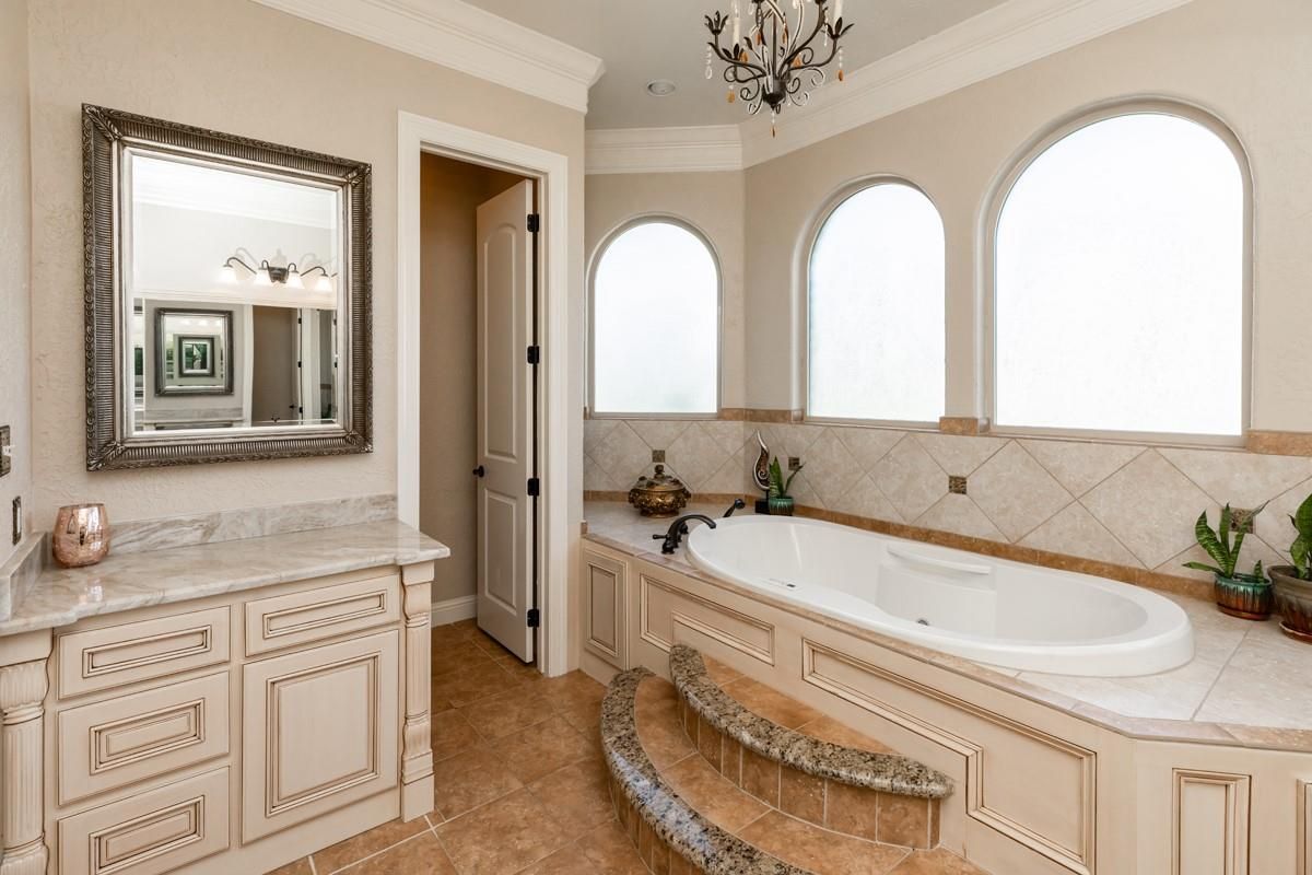 Bathroom, Chandelier, Interior