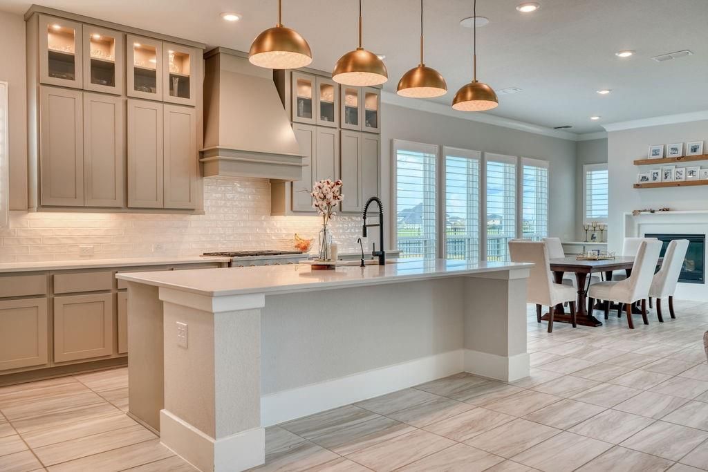 Dining room, Interior, Kitchen, Pendant Lights, Recessed Lighting