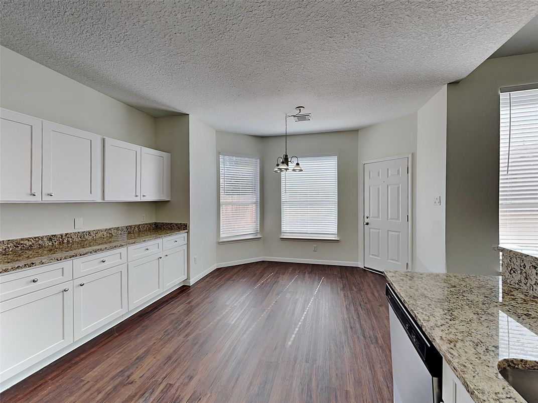 Chandelier, Empty room, Interior, Pendant Lights, Wood Texture Flooring