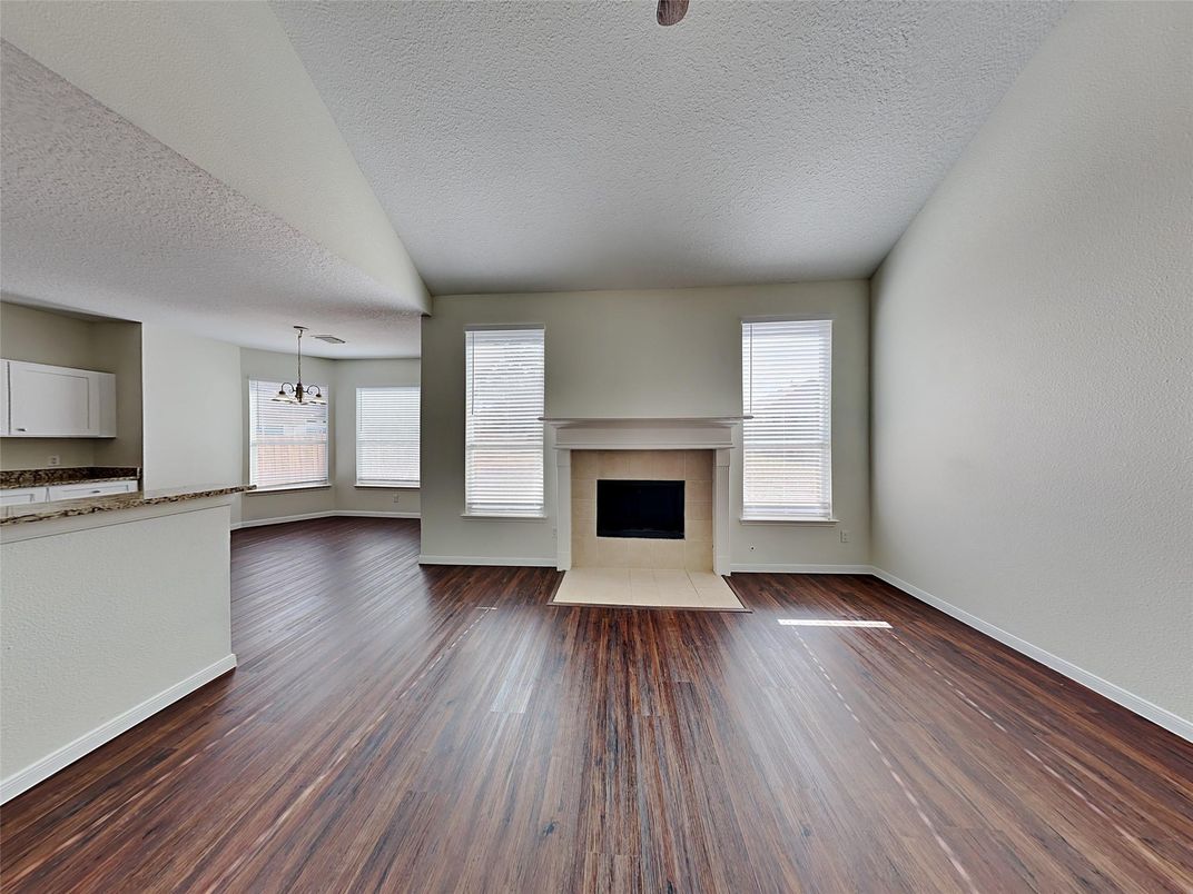 Empty room, Fireplace, Interior, Wood Texture Flooring
