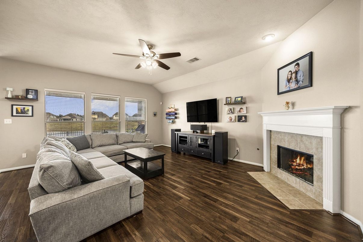 Fireplace, Interior, Living room, Wood Texture Flooring