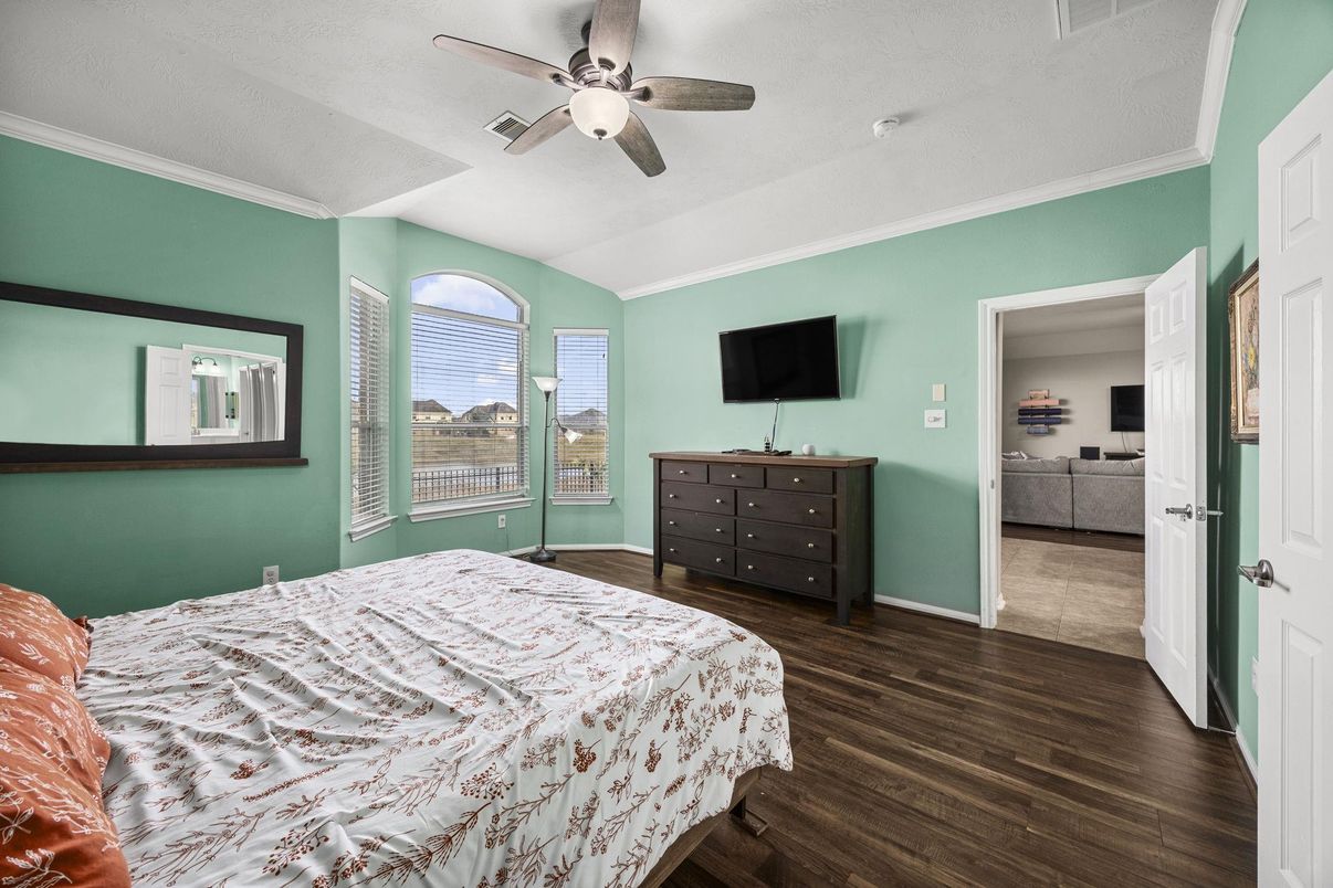 Bedroom, Interior, Wood Texture Flooring