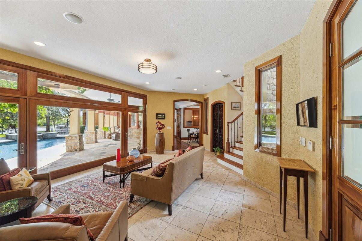 Interior, Living room, Recessed Lighting