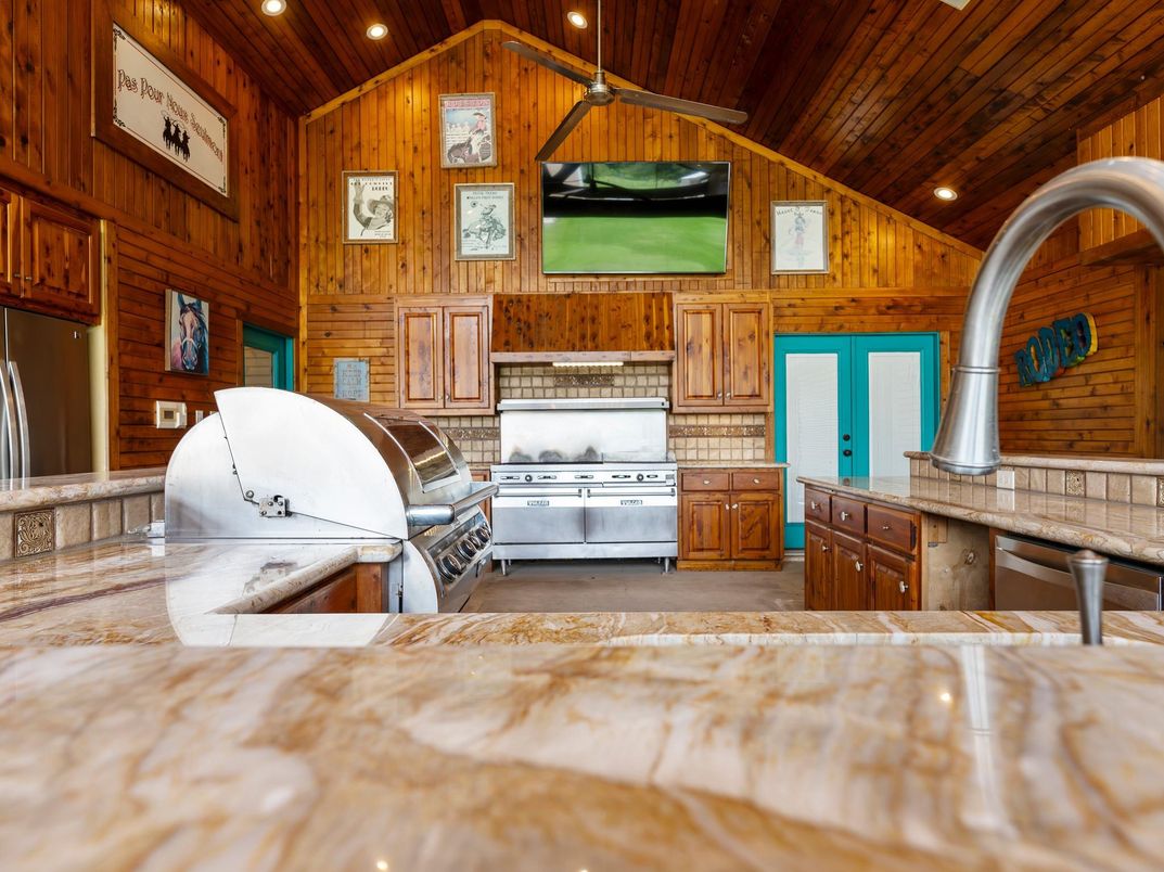 Interior, Kitchen, Recessed Lighting, Wooden Ceilings, Wooden Walls