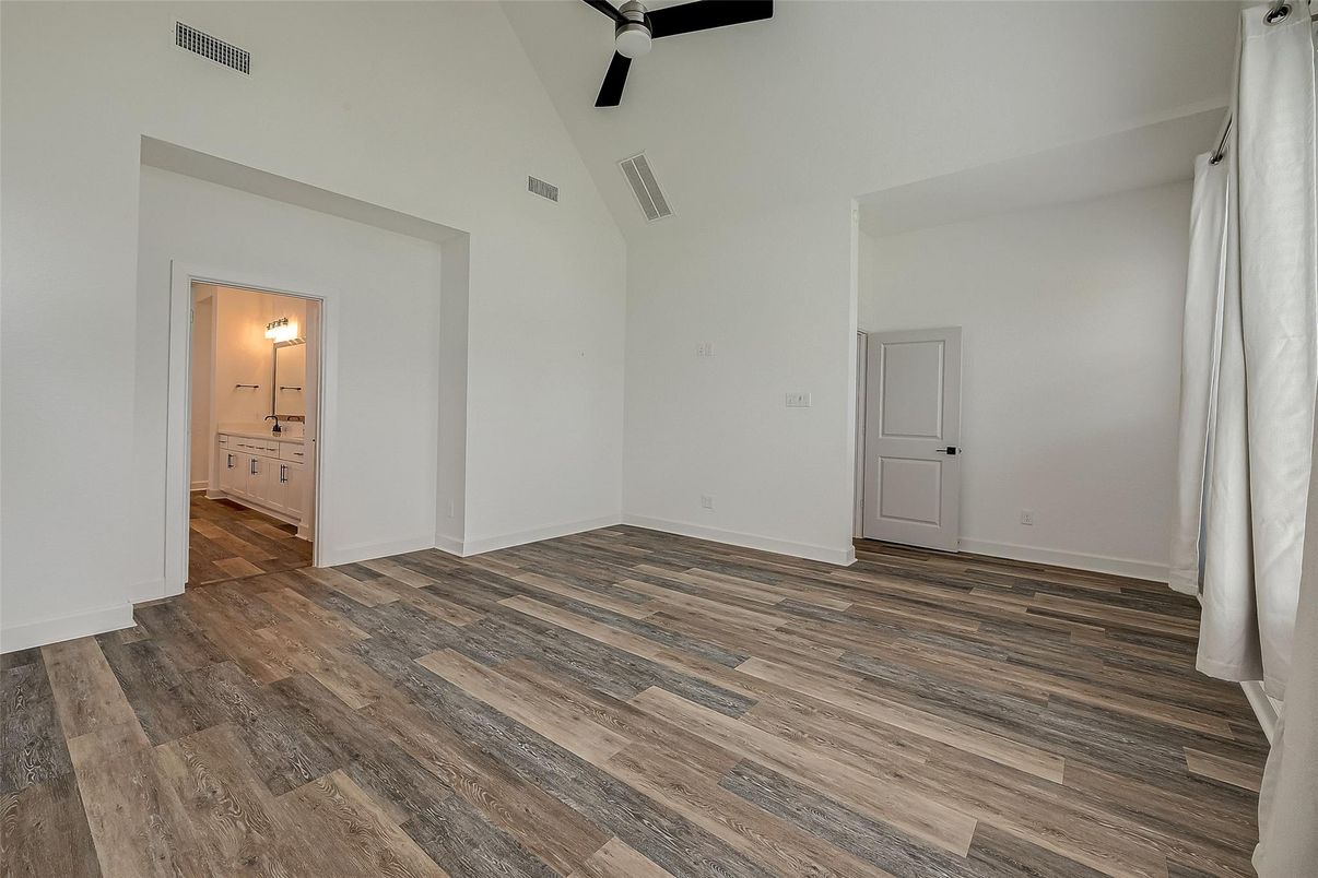Bathroom, Empty room, Interior, Wood Texture Flooring