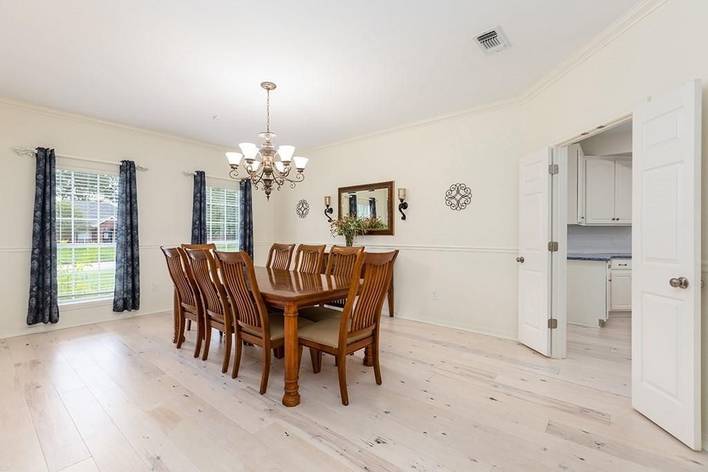 Chandelier, Dining room, Interior, Wood Texture Flooring